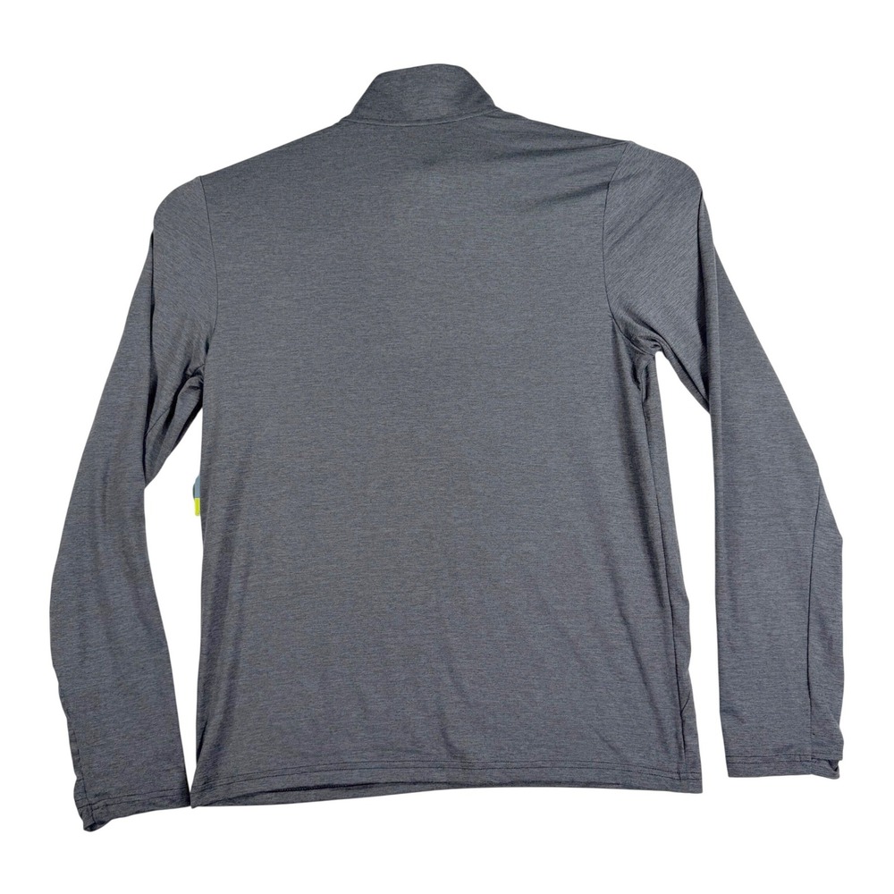 Tek Gear Quarter Zip Pullover Mens M Charcoal Gray Soft Tek UPF 40 Thumbhole NEW - Picture 2 of 8